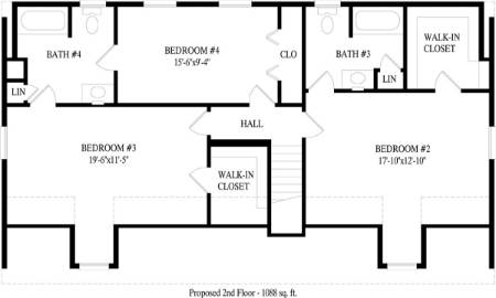 Huntington II Modular Home Floor Plan Second Floor